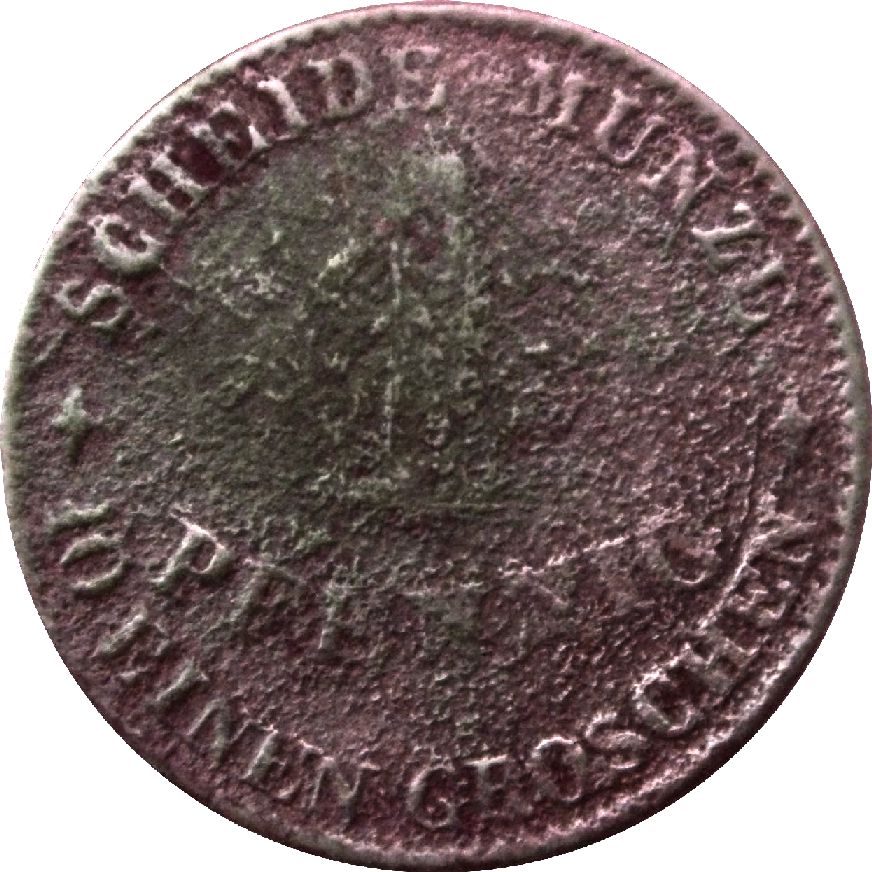 монета 1 пфеніг Німеччина, 1856 — зображення 1