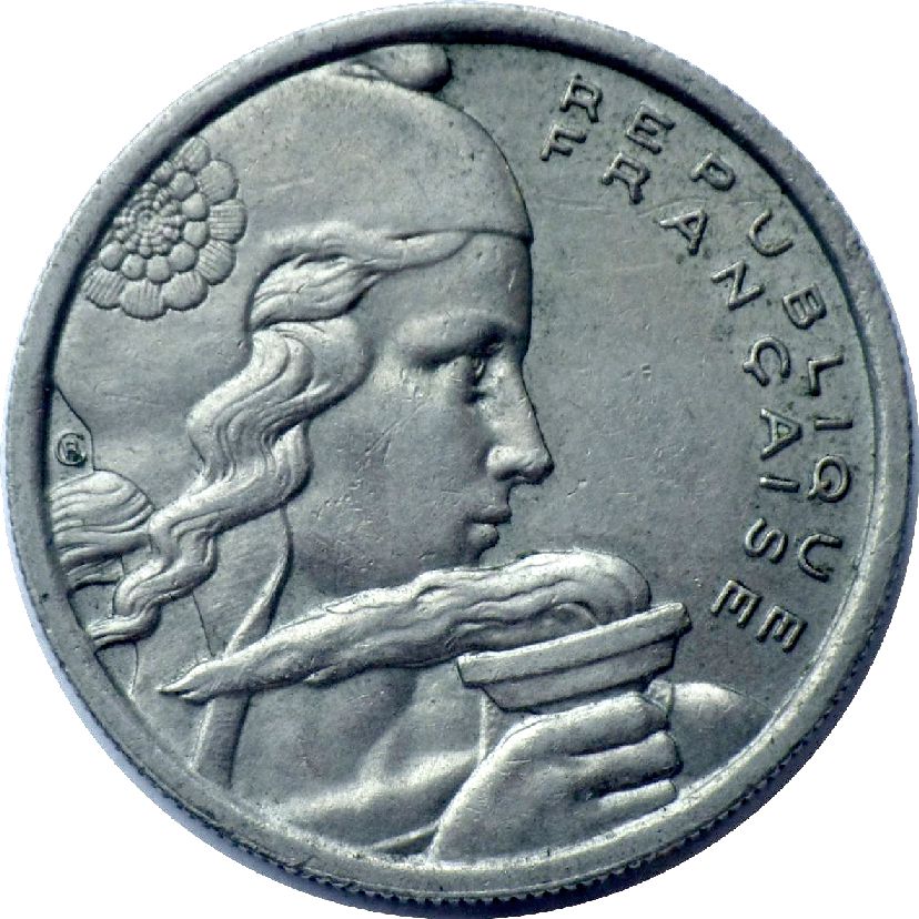 монета 100 франків Франція, 1954 — зображення 2