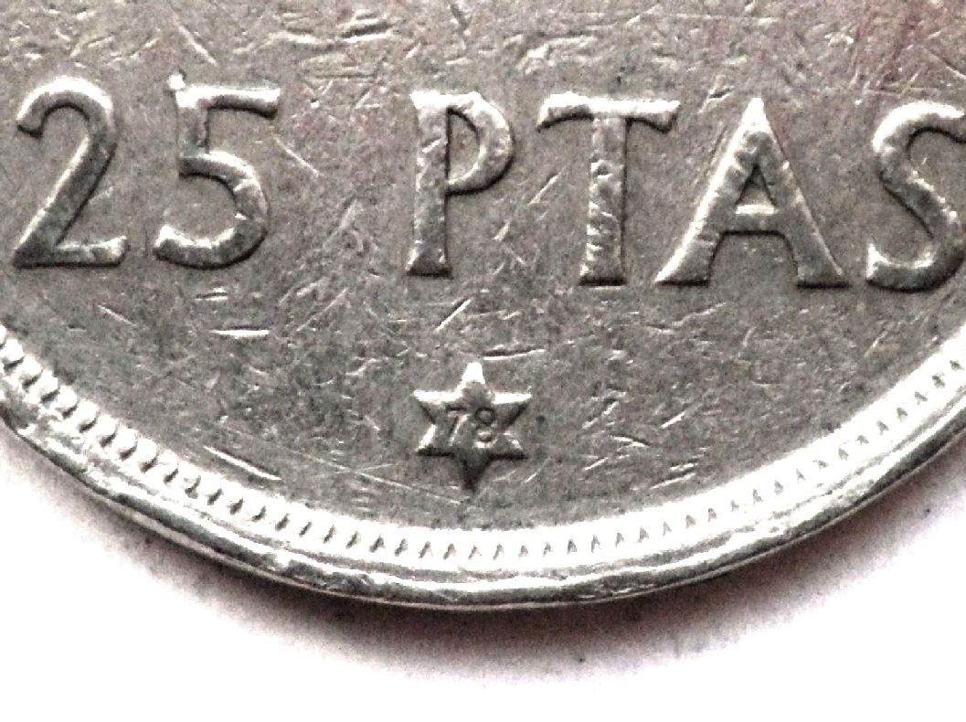 монета 25 песет Іспанія, 1975 — зображення 2