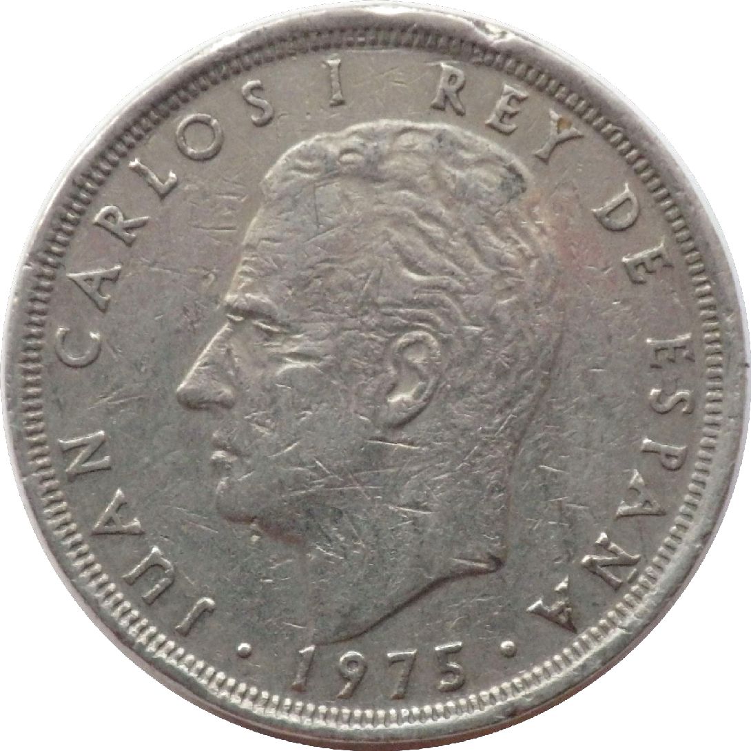монета 25 песет Іспанія, 1975 — зображення 3