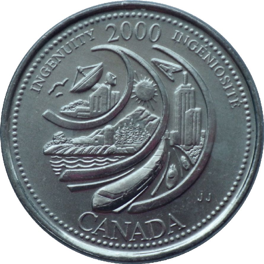 монета 25 центів Канада, 2000 — зображення 2