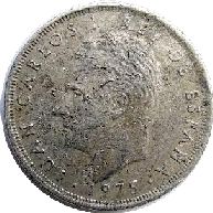 монета 25 песет Іспанія, 1975 — зображення 2