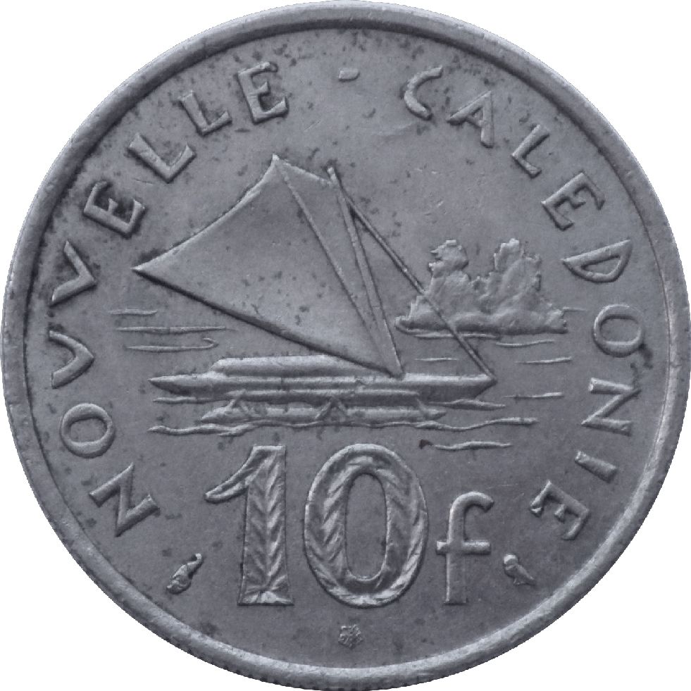 монета 10 франків Нова Каледонія, 1970 — зображення 1